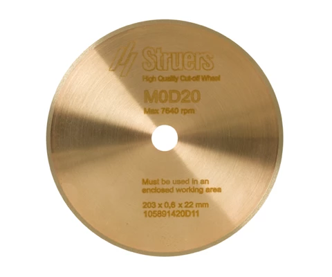 Diamantový dělící kotouč M0D20, Ø203 mm x 0.6 mm x Ø22 mm,  Balení 1ks.