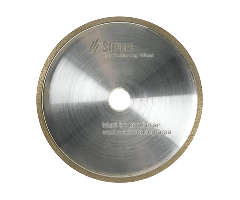 Diamond Cup Wheel M0P10, 25 µm. 100 mm (4") dia. x 12.7 mm dia.